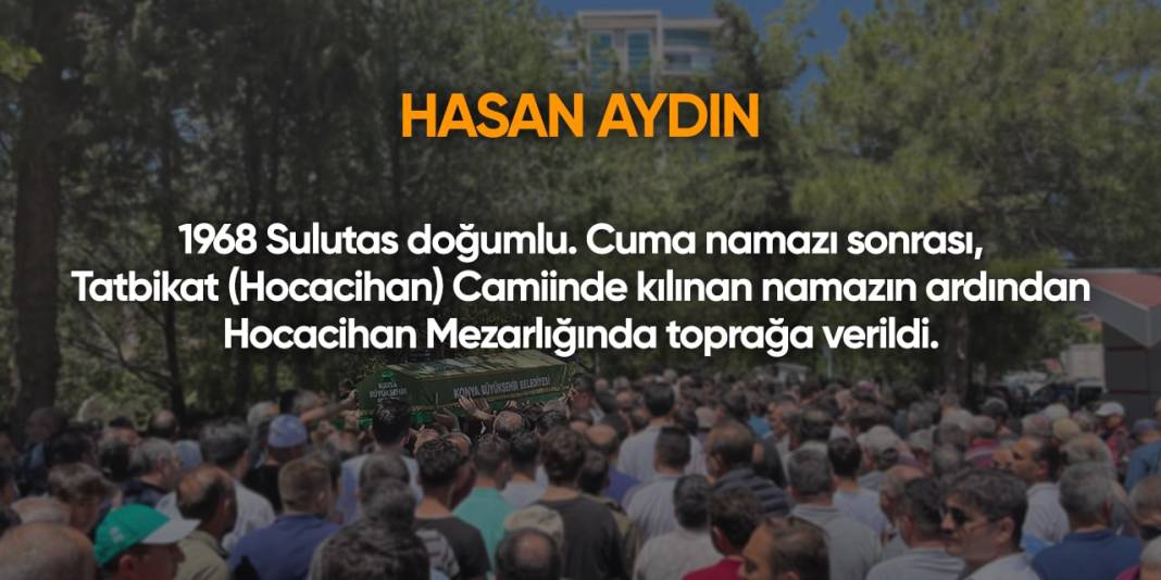 Konya'da bugün vefat edenler | 1 Kasım 2024 5